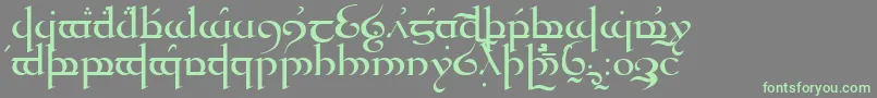 Quenya-Schriftart – Grüne Schriften auf grauem Hintergrund