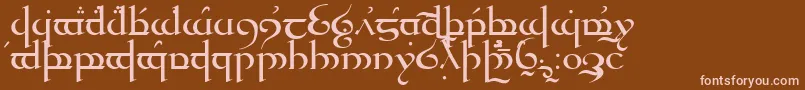 Quenya Font – Pink Fonts on Brown Background