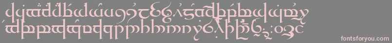 Quenya-Schriftart – Rosa Schriften auf grauem Hintergrund