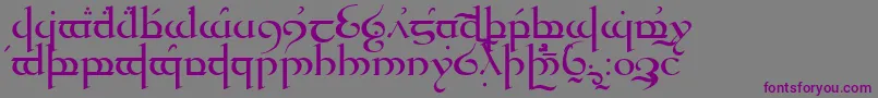 Quenya-fontti – violetit fontit harmaalla taustalla