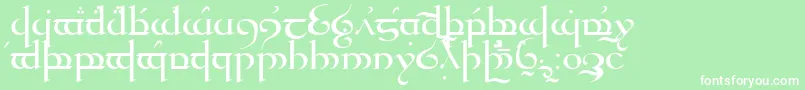 フォントQuenya – 緑の背景に白い文字