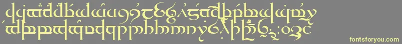 Quenya-Schriftart – Gelbe Schriften auf grauem Hintergrund