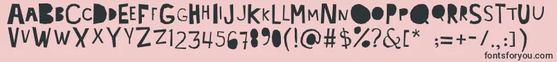 Lacabeza Font – Black Fonts on Pink Background