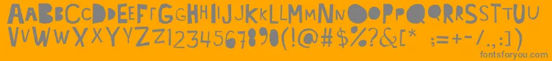 Lacabeza Font – Gray Fonts on Orange Background