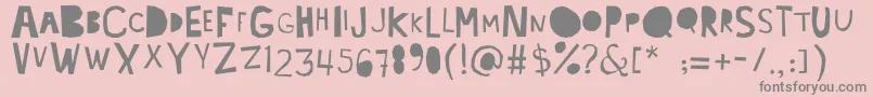 Lacabeza Font – Gray Fonts on Pink Background