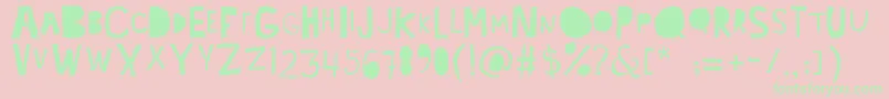 Lacabeza Font – Green Fonts on Pink Background