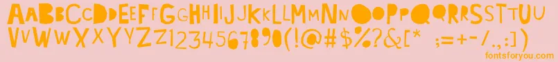 Lacabeza Font – Orange Fonts on Pink Background