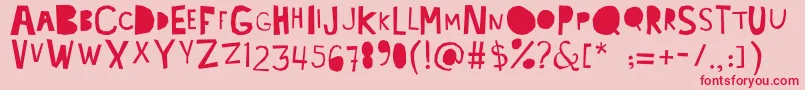 Lacabeza Font – Red Fonts on Pink Background