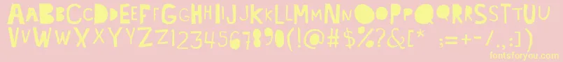 Lacabeza Font – Yellow Fonts on Pink Background