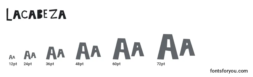 Размеры шрифта Lacabeza (106814)