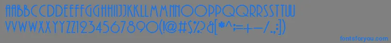 UkrainianPlay Font – Blue Fonts on Gray Background