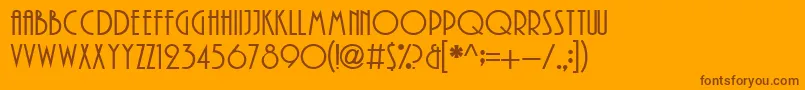 UkrainianPlay Font – Brown Fonts on Orange Background