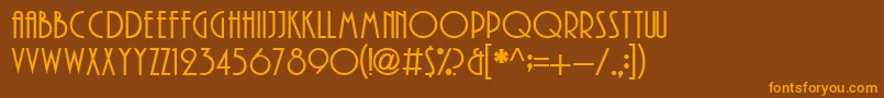 UkrainianPlay Font – Orange Fonts on Brown Background
