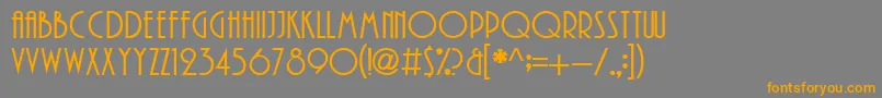 UkrainianPlay Font – Orange Fonts on Gray Background