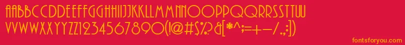 UkrainianPlay Font – Orange Fonts on Red Background