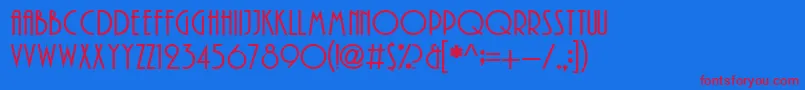 UkrainianPlay Font – Red Fonts on Blue Background