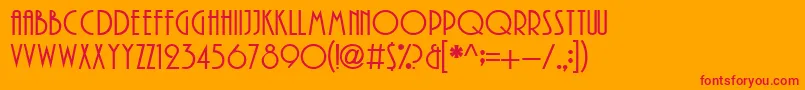 UkrainianPlay Font – Red Fonts on Orange Background