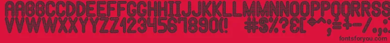 Fonte HypnossiaSt – fontes pretas em um fundo vermelho