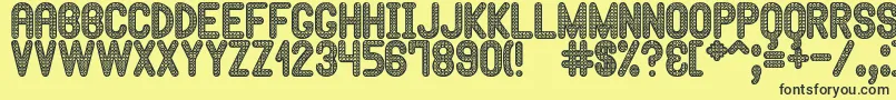 HypnossiaSt Font – Black Fonts on Yellow Background