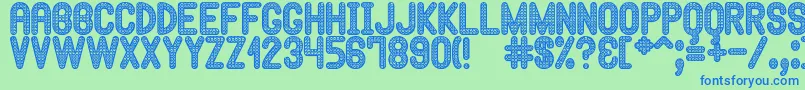 HypnossiaSt Font – Blue Fonts on Green Background