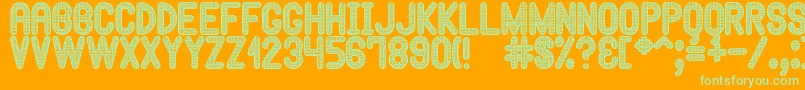 HypnossiaSt Font – Green Fonts on Orange Background