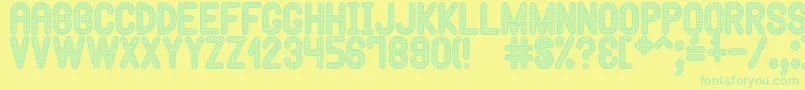 HypnossiaSt Font – Green Fonts on Yellow Background