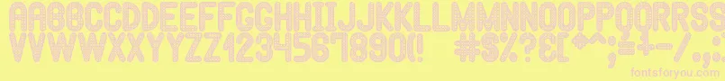 HypnossiaSt Font – Pink Fonts on Yellow Background