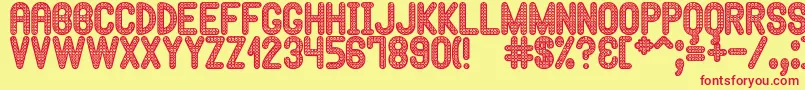 HypnossiaSt Font – Red Fonts on Yellow Background