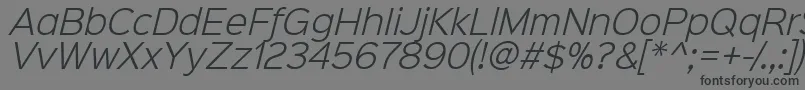 Шрифт Sinkinsans300lightitalic – чёрные шрифты на сером фоне