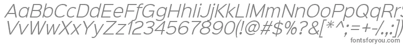 Шрифт Sinkinsans300lightitalic – серые шрифты