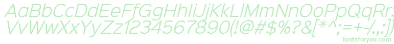 Шрифт Sinkinsans300lightitalic – зелёные шрифты