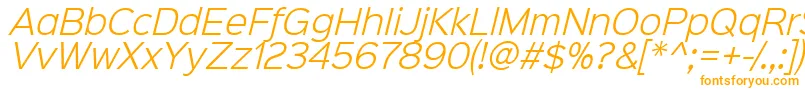 Шрифт Sinkinsans300lightitalic – оранжевые шрифты
