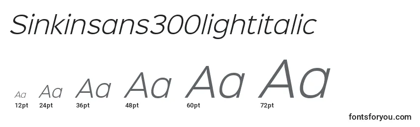 Sinkinsans300lightitalic (106817) Font Sizes
