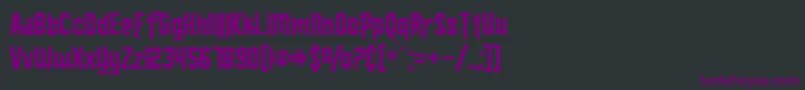 Czcionka SfIronsides – fioletowe czcionki na czarnym tle
