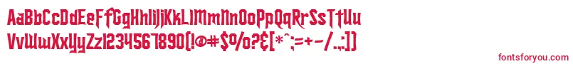 SfIronsides-fontti – punaiset fontit valkoisella taustalla