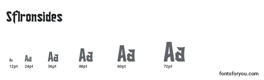 SfIronsides Font Sizes