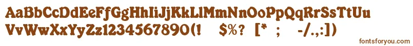 KabarettSimpleThin Font – Brown Fonts on White Background