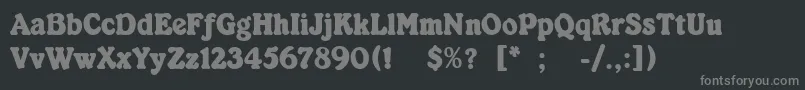 KabarettSimpleThin Font – Gray Fonts on Black Background