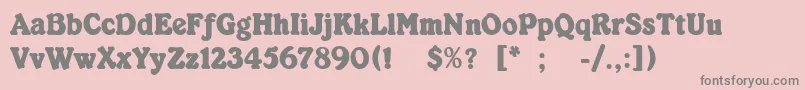 Шрифт KabarettSimpleThin – серые шрифты на розовом фоне