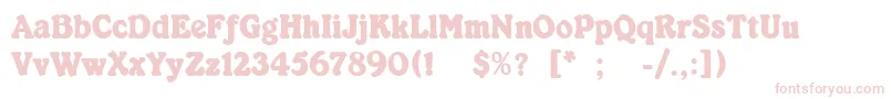 KabarettSimpleThin Font – Pink Fonts on White Background
