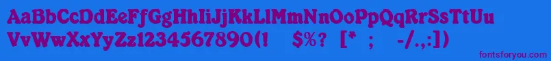 KabarettSimpleThin Font – Purple Fonts on Blue Background