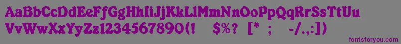 KabarettSimpleThin Font – Purple Fonts on Gray Background