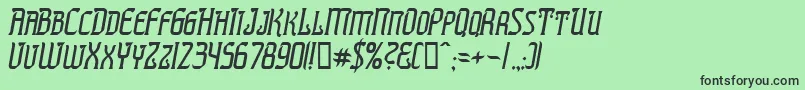 PresidenteTequilaItalic-Schriftart – Schwarze Schriften auf grünem Hintergrund