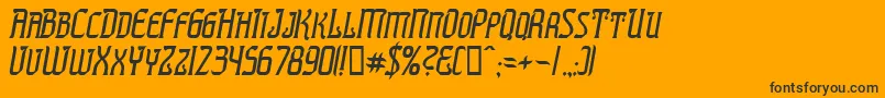 Шрифт PresidenteTequilaItalic – чёрные шрифты на оранжевом фоне