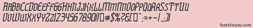 PresidenteTequilaItalic-Schriftart – Schwarze Schriften auf rosa Hintergrund