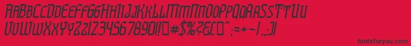 PresidenteTequilaItalic Font – Black Fonts on Red Background