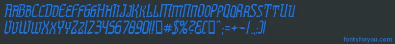 PresidenteTequilaItalic Font – Blue Fonts on Black Background