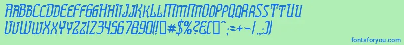 PresidenteTequilaItalic Font – Blue Fonts on Green Background
