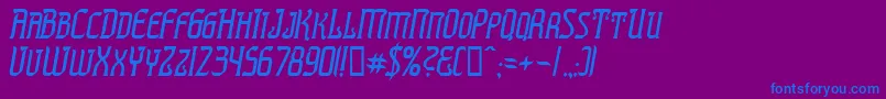 Шрифт PresidenteTequilaItalic – синие шрифты на фиолетовом фоне