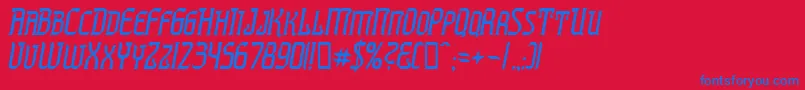PresidenteTequilaItalic Font – Blue Fonts on Red Background